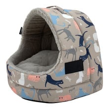 Taupe Catisse Hooded Cat Bed